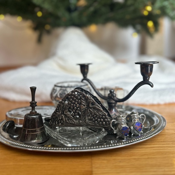 Thrifted Gift Bundle - “SILVER PLATTER” - Vintage Home Decor - Picture 2 of 2